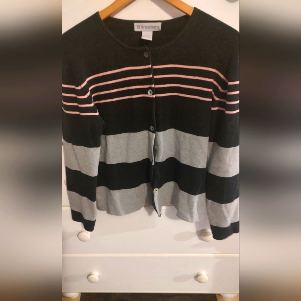 Dress Barn button up cardigan sweater size large